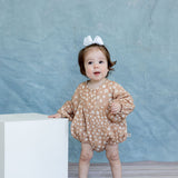 Remi Romper | Tiny Blooms Sand