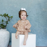 Remi Romper | Tiny Blooms Sand