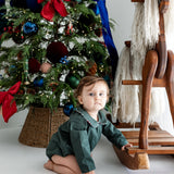 Vintage Green + Plaid Bubble