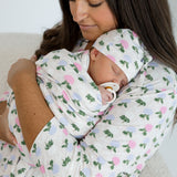 Swaddle + Hat Set | Southern Blooms