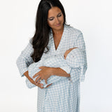 Swaddle + Hat Set | Oxford Gingham