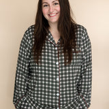 Women's Two Piece Pajama Set | Evergreen Plaid