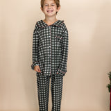 Alex Button Up Pajama Set | Evergreen Plaid
