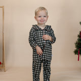 Alex Button Up Pajama Set | Evergreen Plaid