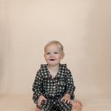 Alex Button Up Pajama Set | Evergreen Plaid