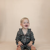 Alex Button Up Pajama Set | Evergreen Plaid