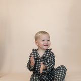 Alex Button Up Pajama Set | Evergreen Plaid