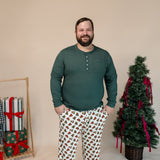 Men's 2 Piece Pajama Straight Leg Set | Winter Bears