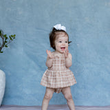Annistyn Romper | Sandy Horizon Plaid