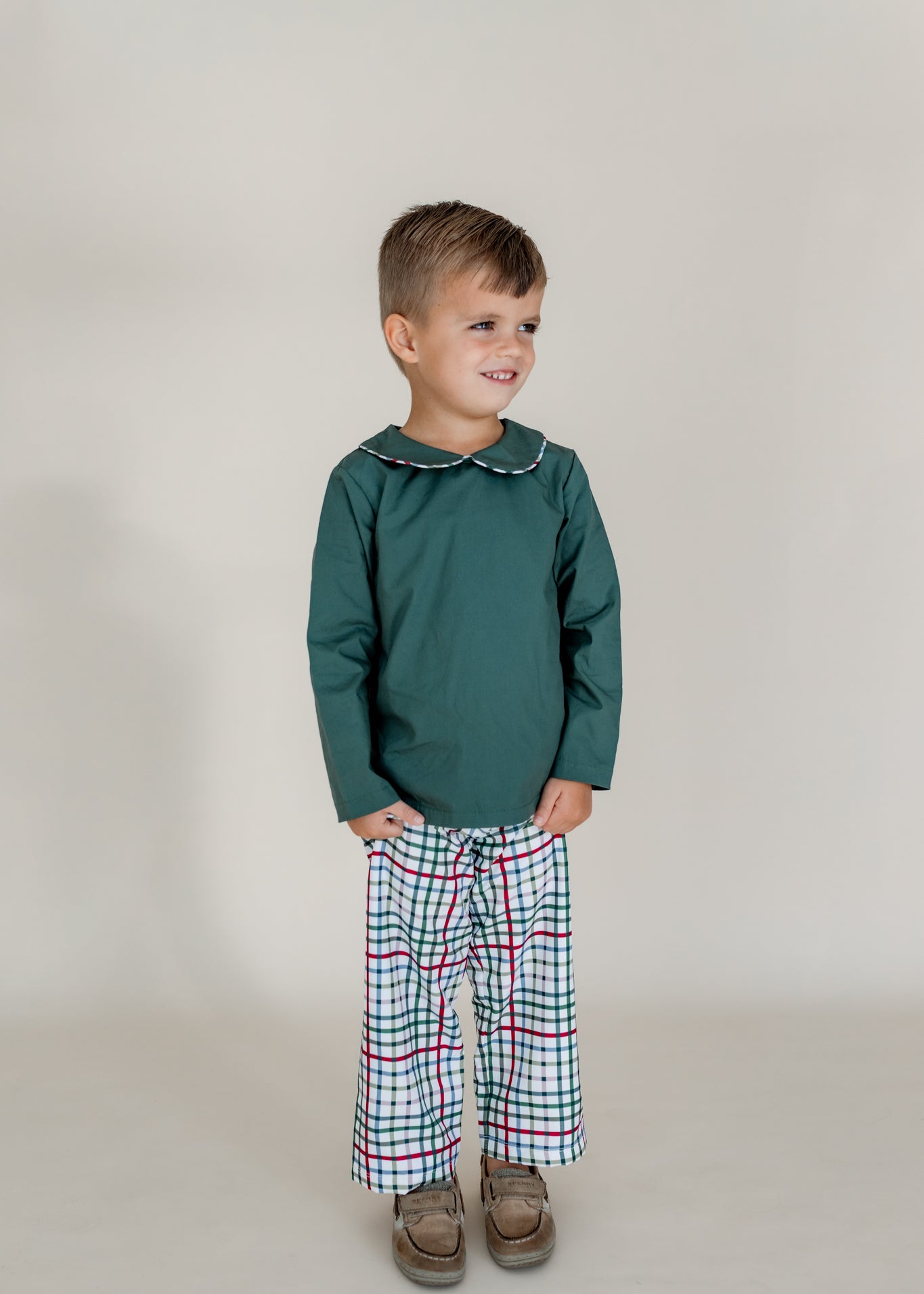 Vintage Plaid Top + Pant Set