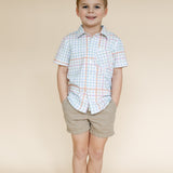 Owen Button Up  | Pastel Plaid