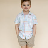 Owen Button Up  | Pastel Plaid