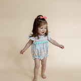 Charlotte Romper | Pastel Plaid